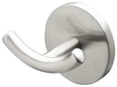 Bisk VIRGINIA fali kettes fürdőszobai fogas, szálcsiszolt nikkel 72077