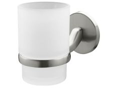 Bisk VIRGINIA fogmosópohár, tartóval, szálcsiszolt nikkel 72080