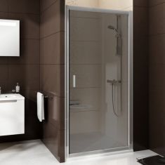 Ravak BLIX BLDP2-100 zuhanyajtó, 1 fix+1 toló rész, 100x190 szatén keret+Grape edzett üveg 0PVA0U00ZG