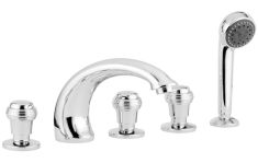 Bugnatese AXO peremre szerelhető 5 üléses kádtöltő csaptelep króm 680CR