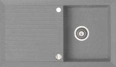 Marmorin CIRE egymedencés gránit mosogató, csepegtetővel, szürke 375113003
