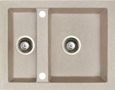 Marmorin CIRE egymedencés gránit mosogató, gyümölcsmosóval homok 375503007