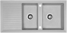 Marmorin CIRE kétmedencés gránit mosogató, csepegtetővel, szürke 375213003