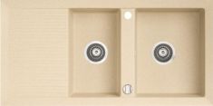 Marmorin CIRE kétmedencés gránit mosogató, csepegtetővel, bézs 375213001