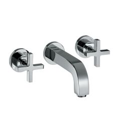 Hansgrohe AXOR CITTERIO 3-lyukú falba építhető keresztfogantyús mosdó csaptelep rozettákkal 39313000