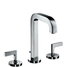 Hansgrohe AXOR CITTERIO 3-lyukú fordítókaros mosdó csaptelep rövid kifolyóval, króm 39135000