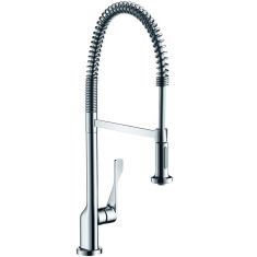 Hansgrohe AXOR CITTERIO Semi-Pro mosogató csaptelep, flexibilis kifolyóval, rozsdamentes acél hatású 39840800