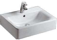 Ideal Standard CONNECT CUBE mosdó 55x46 cm 1 csaplyukkal és túlfolyólyukkal fehér E784401