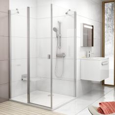 Ravak CHROME CPS-80 fix oldalfal, fehér+Transparent 9QV40100Z1