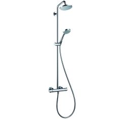 Hansgrohe CROMA 220 Air 1jet Showerpipe zuhanyrendszer, EcoSmart, króm 27188000