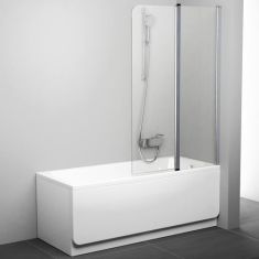 Ravak CVS2-100 kádparaván, 2 részes, balos, 99x150 cm, szatén keret+Transparent üveg 7QLA0U00Z1