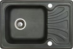 Marmorin DATO egymedencés gránit mosogató, csepegtetővel, fekete 240113002