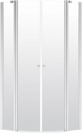 Deante ALPINIA íves zuhanykabin, 80x80x200 cm, átlátszó üveg, króm keret KGA052P