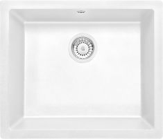 Deante CORDA FLUSH egymedencés gránit mosogató, 55x46x19 cm, alabástrom fehér ZQAA10F