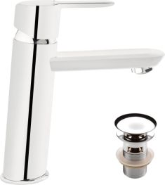 Deante ARNIKA mosdó csaptelep, Click-clack leeresztővel, króm BQA021M