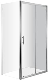 Deante CYNIA kétrészes zuhanyajtó 100x200 cm, króm keret, átlátszó üveg, KTC010P