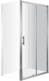 Deante CYNIA kétrészes zuhanyajtó 120x200 cm, króm keret, átlátszó üveg, KTC012P