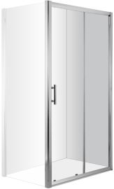 Deante CYNIA kétrészes zuhanyajtó 160x200 cm, króm keret, átlátszó üveg, KTC016P