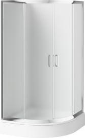 Deante FUNKIA íves zuhanykabin 80x80x170 cm, matt üveg, króm keret KYP654K