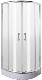 Deante JASMIN íves zuhanykabin 90x90x185 cm, átlátszó üveg, króm keret KGJ051P
