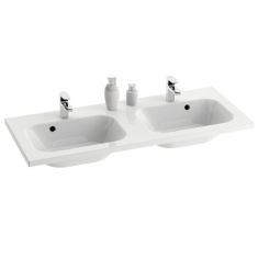 Ravak CHROME 1200 dupla mosdó 120x49, túlfolyó furattal, fehér XJG01112000