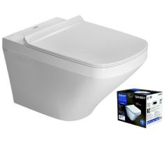 Duravit DURASTYLE mélyöblítésű, fali WC szett (öblítőperem nélküli WC + ülőke) 45510900A1