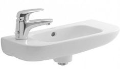 Duravit D-Code Kézmosó 50x22 cm, túlfolyóval, csaplyukkal, balos 7065000092