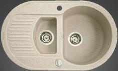 Marmorin DURO egymedencés gránit mosogató, gyümölcsmosóval csepegtetővel, bézs 130513001