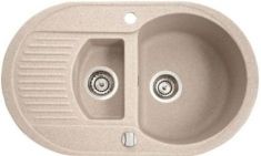 Marmorin DURO egymedencés gránit mosogató, gyümölcsmosóval csepegtetővel, homok 130513007