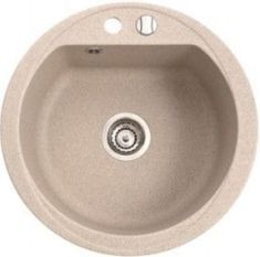 Marmorin DURO egymedencés gránit mosogató, kerek, homok 130803007