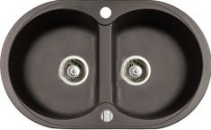 Marmorin DURO kétmedencés gránit mosogató, fekete 130203002
