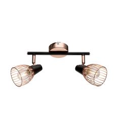Elmark AMBIX mennyezeti spot lámpa, 2xE14, fekete/réz, 955AMBIX2