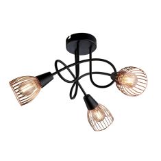 Elmark AMBIX mennyezeti lámpa, 3xE14, fekete/réz, 955AMBIX3R