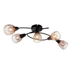 Elmark AMBIX mennyezeti lámpa, 5xE14, fekete/réz, 955AMBIX5
