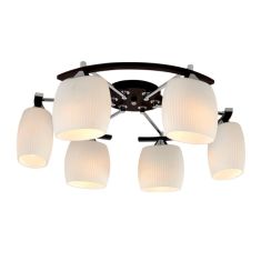 Elmark CECIL mennyezeti lámpa, 6xE27, wenge/króm/fehér, 955CECIL6