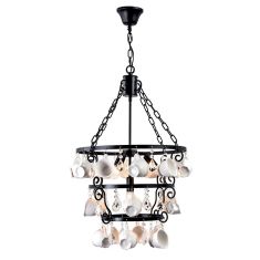 Elmark CUPS csillár, kristály dekorral, 4xE14, fekete/fehér, 955CUPS4