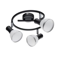 Elmark EDDY mennyezeti spot lámpa, 3xE14, fekete/fehér, 955EDDY3/BL