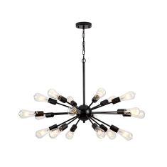 Elmark JACKSON függőlámpa, 18xE27, fekete, 955JACKSON18