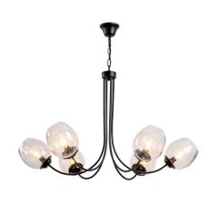 Elmark KAYLA csillár, 6xE14, fekete, 955KAYLA6