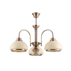 Elmark KRISTA csillár, 3xE27, bronz/bézs, 955KRISTA3