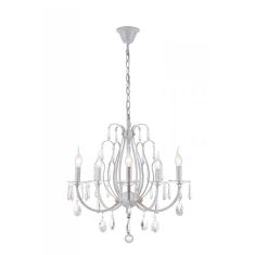Elmark LAURA csillár, kristály dekorral, 5xE14, antik fehér, 955LAURA5