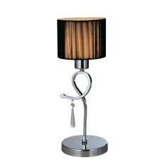 Elmark LILLY asztali lámpa, kristály dekorral, 1xE27, króm/fekete, 955LILLY1T