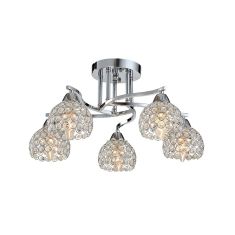 Elmark LIZA mennyezeti lámpa, kristály dekorral, 5xE14, króm, 955LIZA5/CH