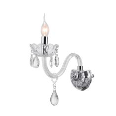 Elmark MADLEN kristály fali lámpa, 1xE14, króm/átlátszó, 955MADLEN1W