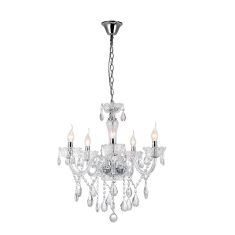 Elmark MADLEN kristály csillár, 5xE14, króm/átlátszó, 955MADLEN5