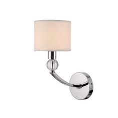 Elmark MAYA fali lámpa, 1xE27, króm/fehér, 955MAYA1W