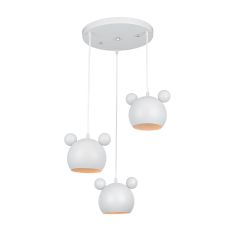 Elmark MICKEY függőlámpa, 3xE27, fehér, 955MICKEY3/WH