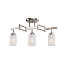 Elmark SARA mennyezeti lámpa, 3xE27, szatén nikkel/fehér, 955SARA3