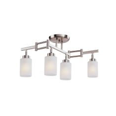 Elmark SARA mennyezeti lámpa, 4xE27, szatén nikkel/fehér, 955SARA4
