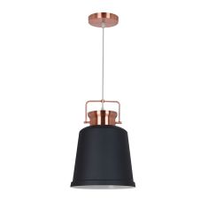 Elmark TEDD függőlámpa, 1xE27, matt fekete/vörösréz, 955TEDD1P/BK